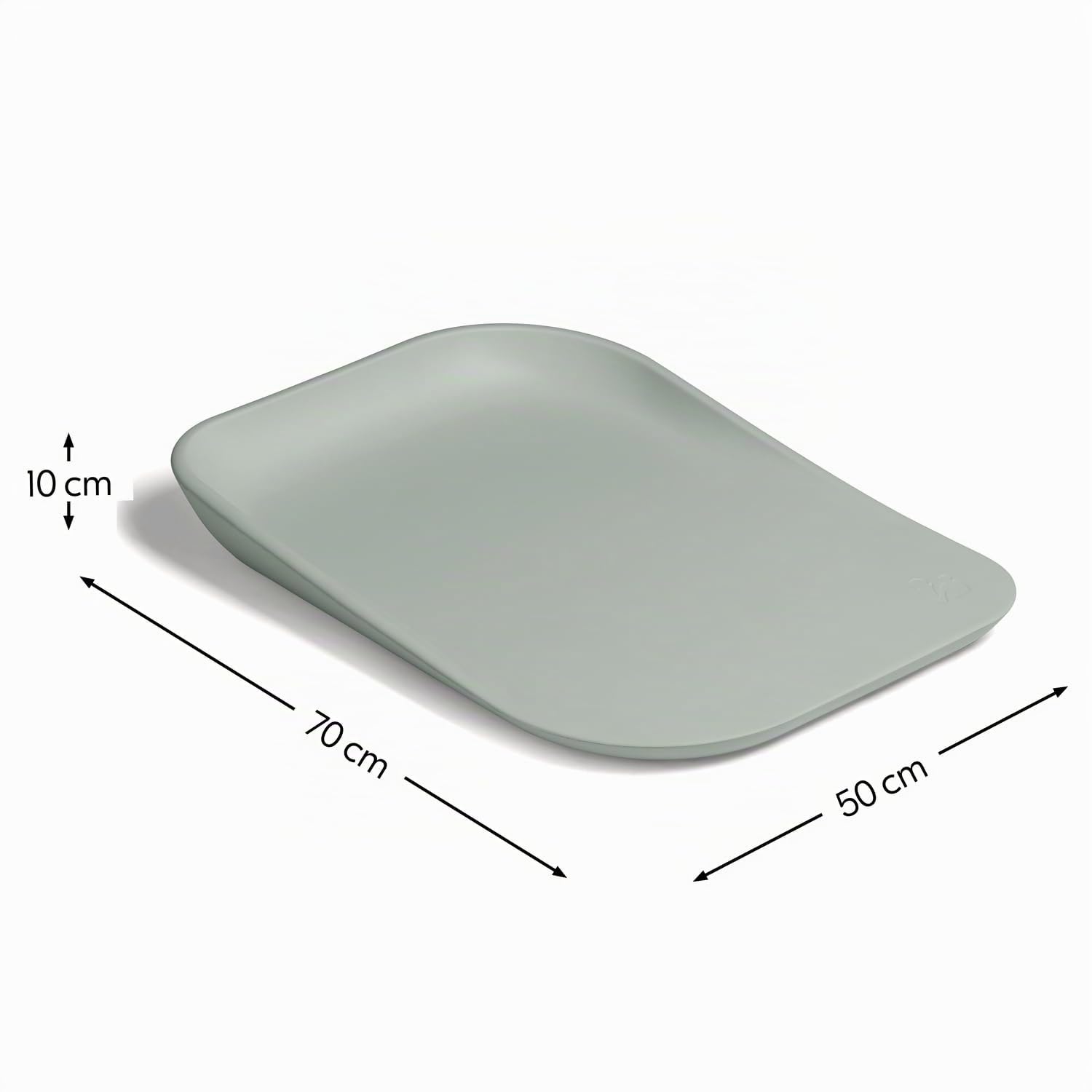hauck Change N Clean, Verde Salvia - Fasciatoio Neonato 50 x 70 cm con Bordi Rialzati - dalla Nascita fino a 25 kg - Idrorepellente e Facile da Pulire - Privo di Sostanze Nocive