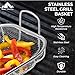 Homi Styes Grill Baskets for Outdoor Grill – 15 x 11-inch Vegetable Grill Basket – Grill Vegetable Basket with Handles – Rustproof Stainless Steel Mesh Veggie Grilling Basket
