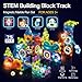 Jvchengxi Blocchi Magnetici, 75 Pezzi Costruzioni Magnetiche Pista da Corsa in Marmo Colorato Giocattoli STEM per Bambini Gioco Educativi 3D Set 3-12 Anni per Ragazzi e Ragazze Regalo
