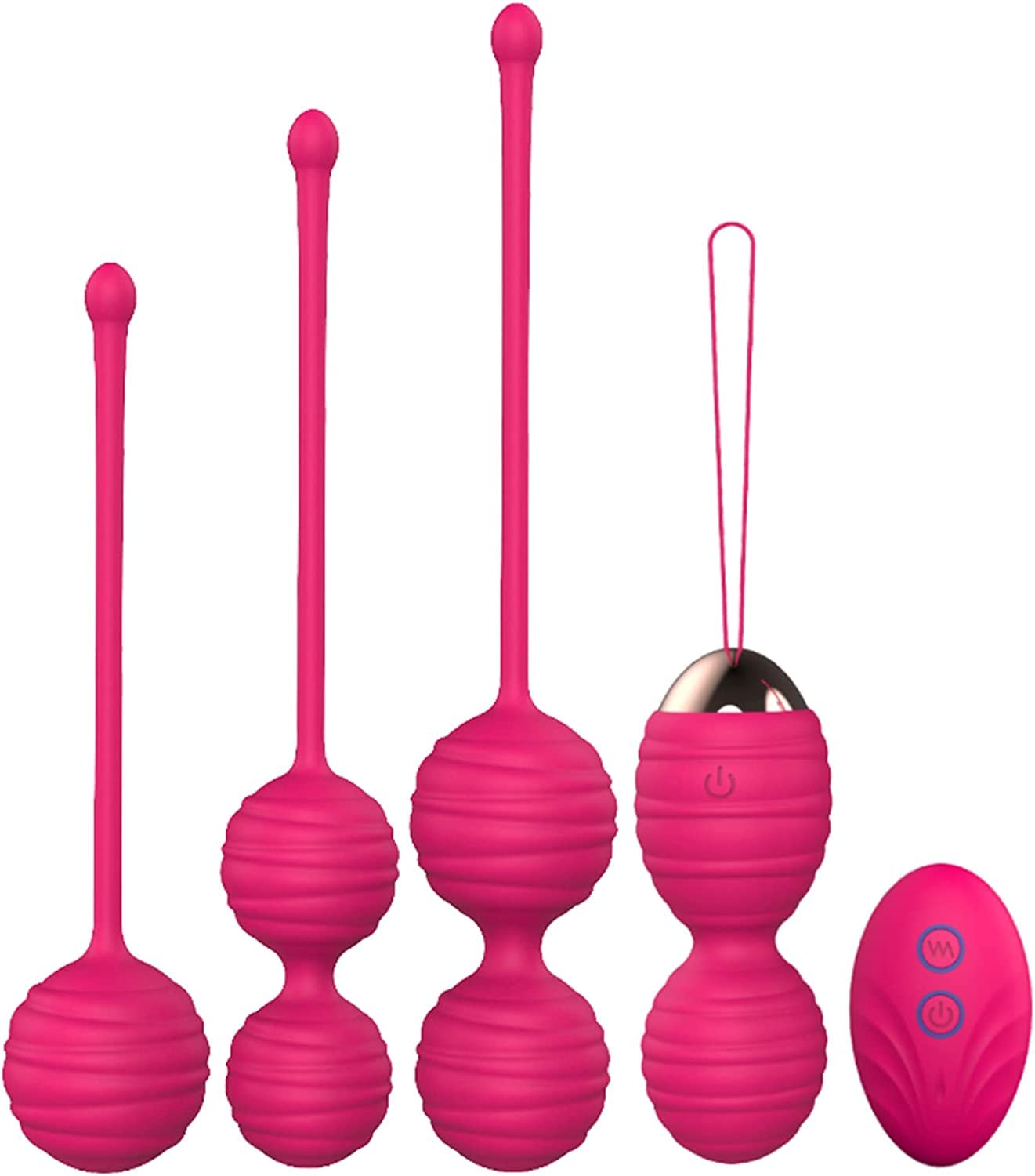 Masajeador Vībradør Bolas de China- Bolas Pélvicas Bola Kégél Ball-Entrenamiento del Suelo Pélvico para Mujeres - Fortalece los Músculos Vaginales Pélvicos y Previene la Incontinencia Urinaria-ss4