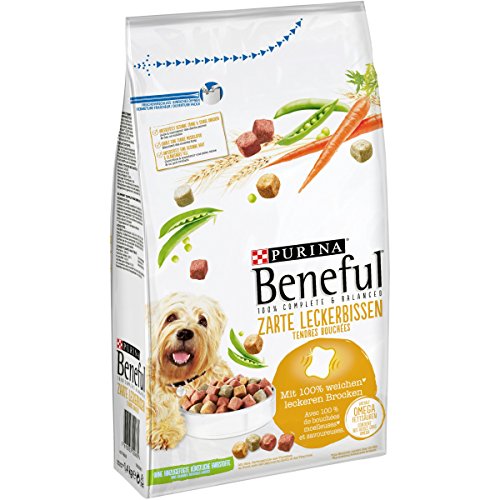 Purina Beneful Hundetrockenfutter Zarte Leckerbissen (mit Rind, Gemüse und gesundem Getreide) 6er Pack (6 x 1,4kg) Beutel