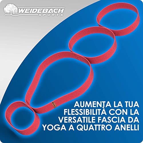 WEIDEBACH® Fascia da Yoga Regolabile con 4 Anelli