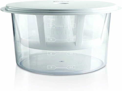 Iogurteira Euro Cuisine GY50, com peneira de malha ultrafina, sem BPA, branco