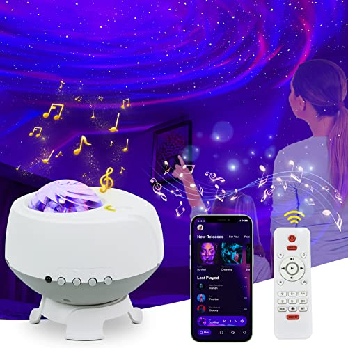 Star Projector Galaxy Light Projector With Remote Control & Bluetooth Music Speaker, Star Aurora Timing 3 In 1 For Gaming Room, Bedroom, Ceiling, Home Decor Ambience Party Light Christmas Gift #TOP7
