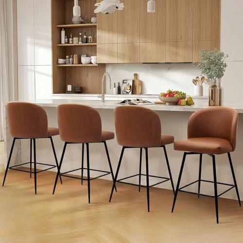 VATROS Counter Height Swivel Bar Stools Set of 4
