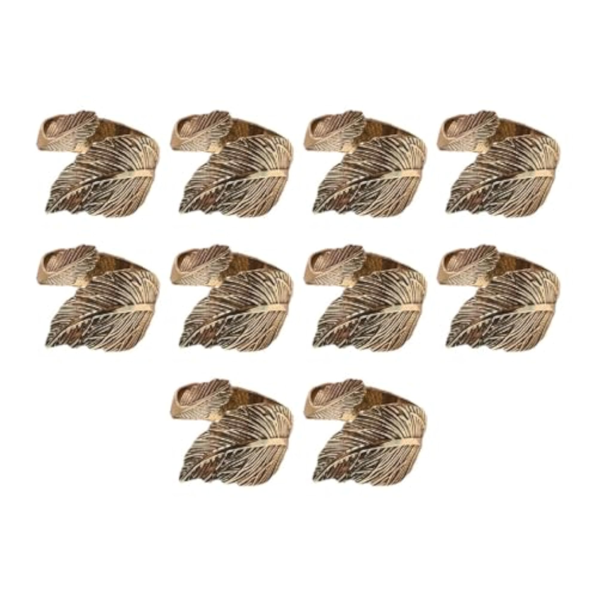 10Pcs Leaf Napkin Rings Table Settings