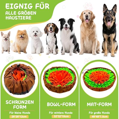 Schnüffelteppich Hund, Haustier Schnüffelmatte Hunde, Leckmatte Hund, Futter Schnüffeln Fütterung Matte, Welpe Langsam Füttern Training Matte, Fördert die Natürliche Nahrungssuche und Stressabbau