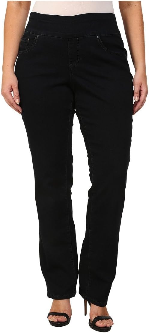 Jag Jeans Women's Plus Size Peri Mid Rise Straight Leg Pull-on Jeans