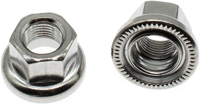 Bicycle Axle Nut 2pcs M10 7075 Aluminum Alloy Serrated Hexagon Flange Track Hub Nut Bicycle Accessories