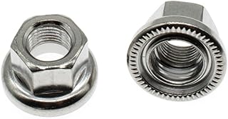 HAJXZH Bicycle Axle Nut 2pcs M10 7075 Aluminum Alloy Serrated Hexagon Flange Track Hub Nut Bicycle Accessories
