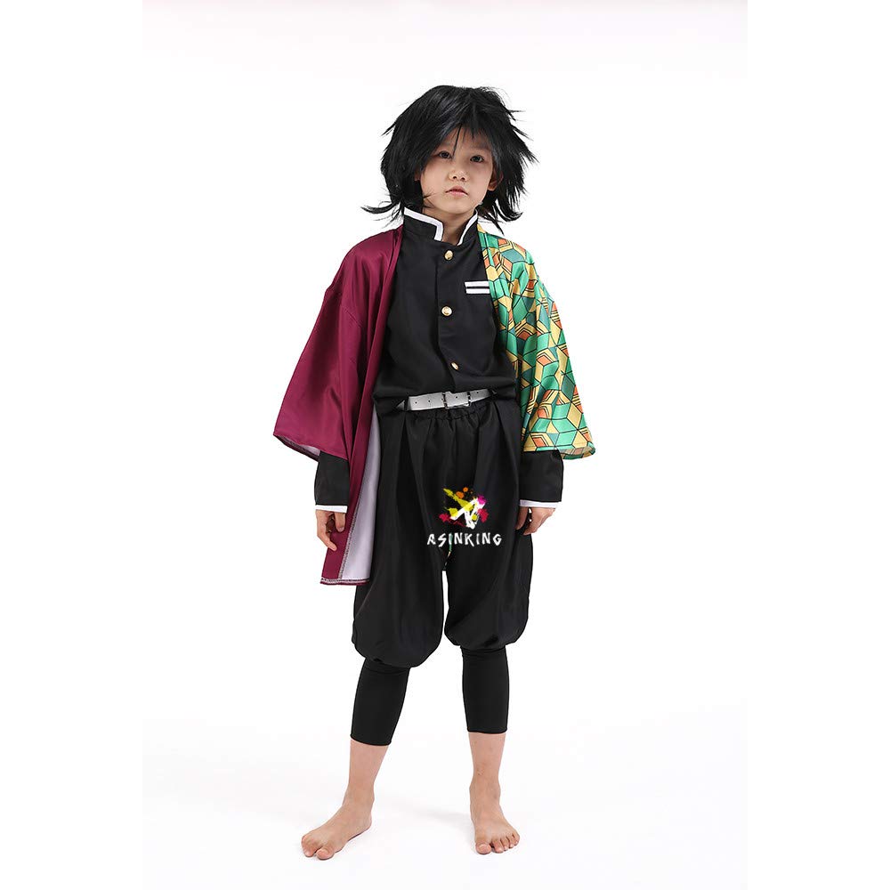 Amazon.co.jp: ASINKING 子供用 鬼滅の刃 冨岡義勇 子供服 水柱