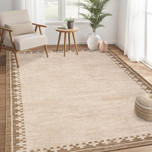 Neutral Bedroom Area Rugs 4x6 Small Washable Living Room Rugs
