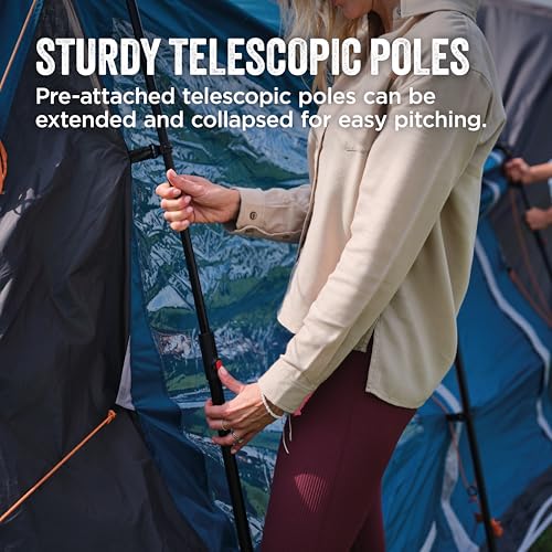 Coleman Fastpitch Victoria Falls 4 Tent | Quick 2 Minutes Setup | 2 Bedrooms|Compact 4 Man Tunnel Tent | 4 Person Family Tent | Festival and Camping Tent | 4500 mm Waterproof - Image 5