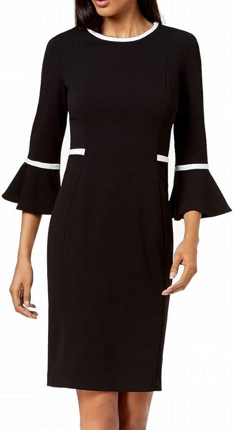 grey bell sleeve dress