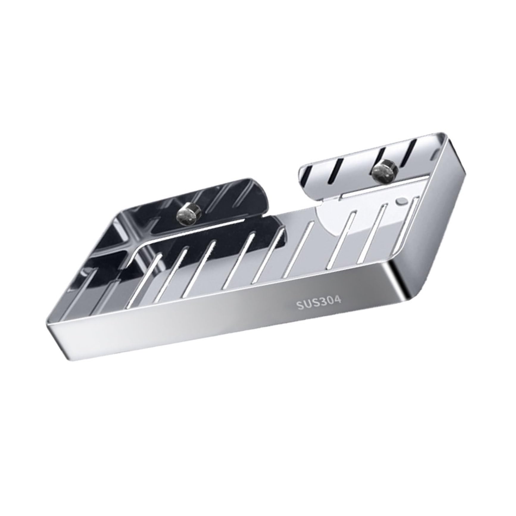 Porte-savonnette mural acier inoxydable support savon douche étagère argentée