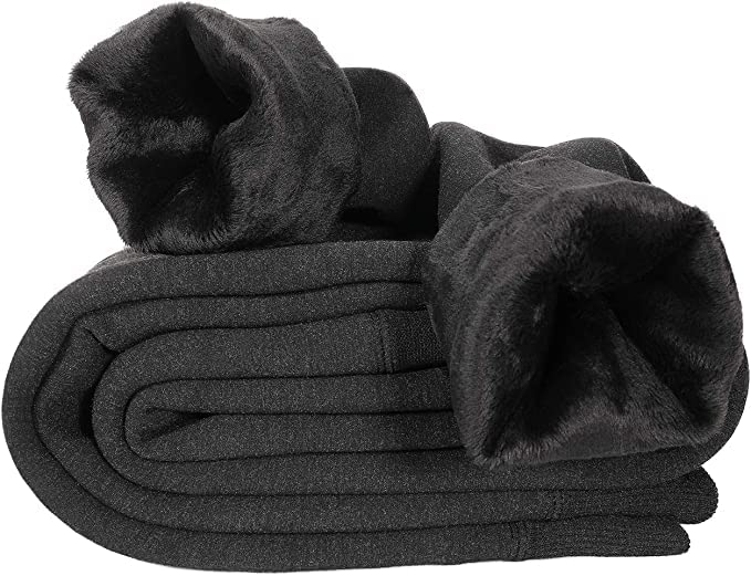 Nuqqichongtian Thermo Leggings Damen - Gefüttert Winter High Waist Fleece