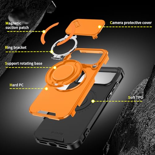 Doulings Heavy Duty Series Designed for iPhone 14 Pro Max Case,Rugged 360 Rotatable Ring with Invisible Holder Stand,Slide Camera Cover & Military Grade Drop Protection Shockproof,Blue by Doulings - Used condition - Image 6
