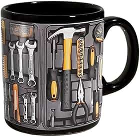 Caneca Mechanic Toolbox, kit de ferramentas de cerâmica de 325 ml, presente para mecânico e pai