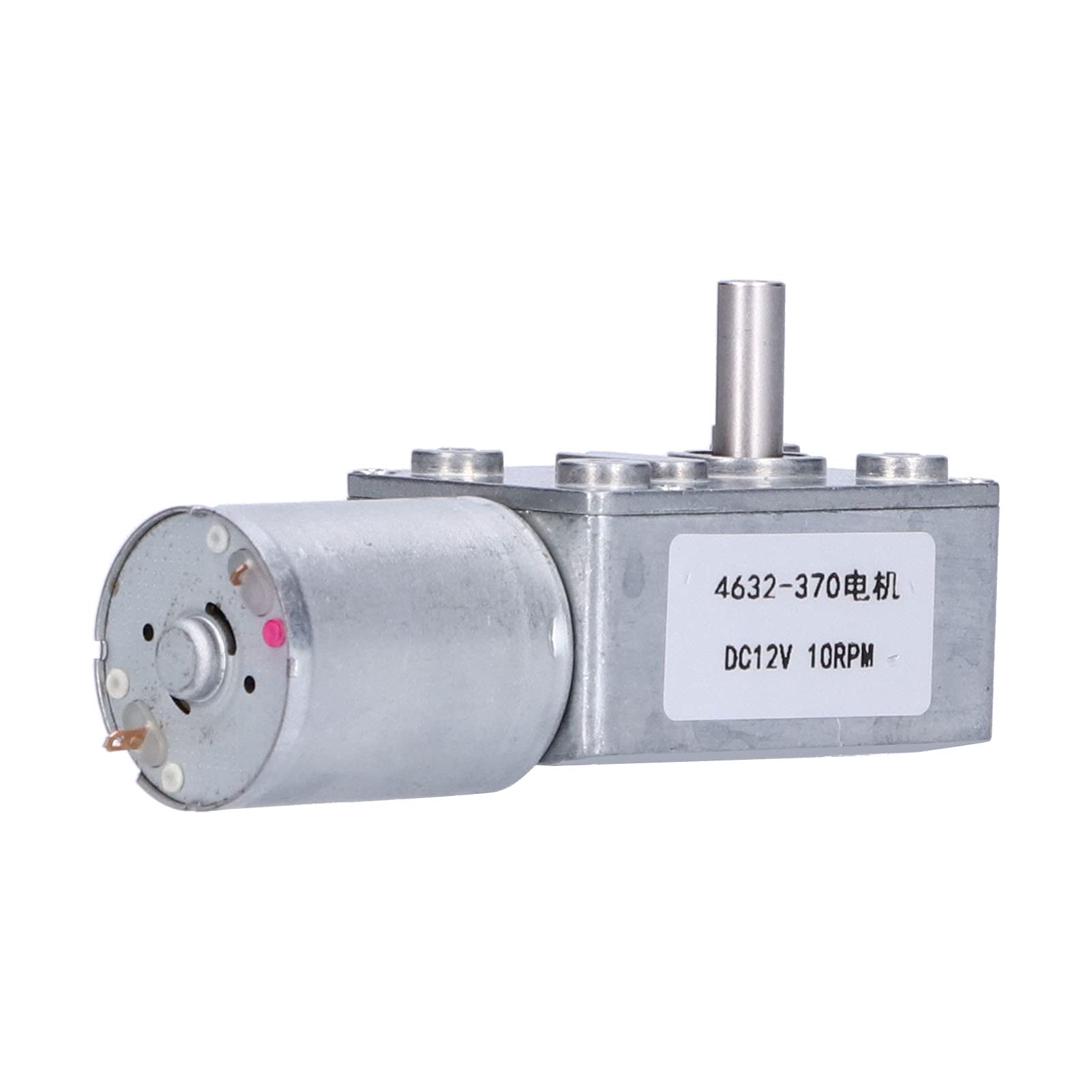 DC 12V 10RPM motor de engranaje sin fin de velocidad de torsión de alta velocidad reduce la turbina motor de caja de cambios eléctrico para DIY 4632‑370
