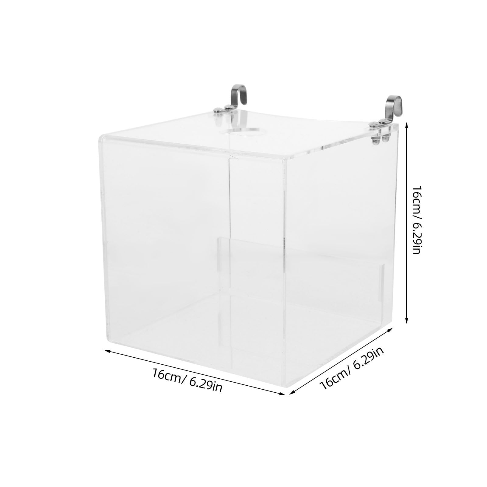 Praktisches Käfigzubehör Transparente Vogelbadewanne aus Acryl zur Hautbefeuchtung und Reinigung für Papageien und Vögel im Vogelkäfig