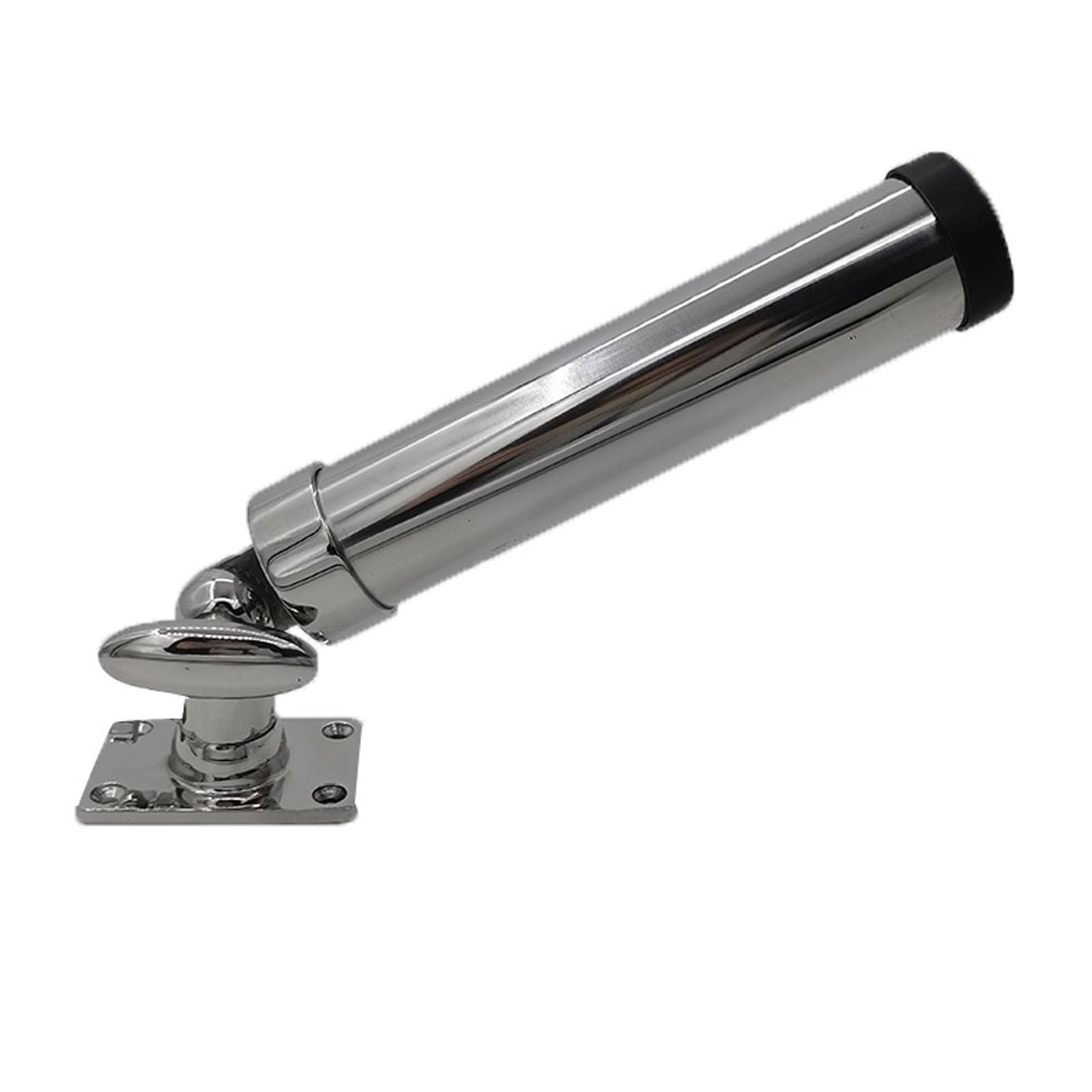 WGDYRP Universal Boat Fishing Rod Holder for Deck Mount, Adjustable 316 Stainless Steel Marine Rod Holder with Square Base, 13 Inch Tube