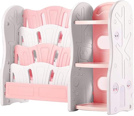 Amazon 収納家具 子供用本棚 おもちゃ収納ラック ベビーブックキャビネット 子供用本収納キャビネット マガジンキャビネット リビングルームディスプレイ収納ラック 家具 Color Pink Size 118 36 91cm 本棚 オンライン通販