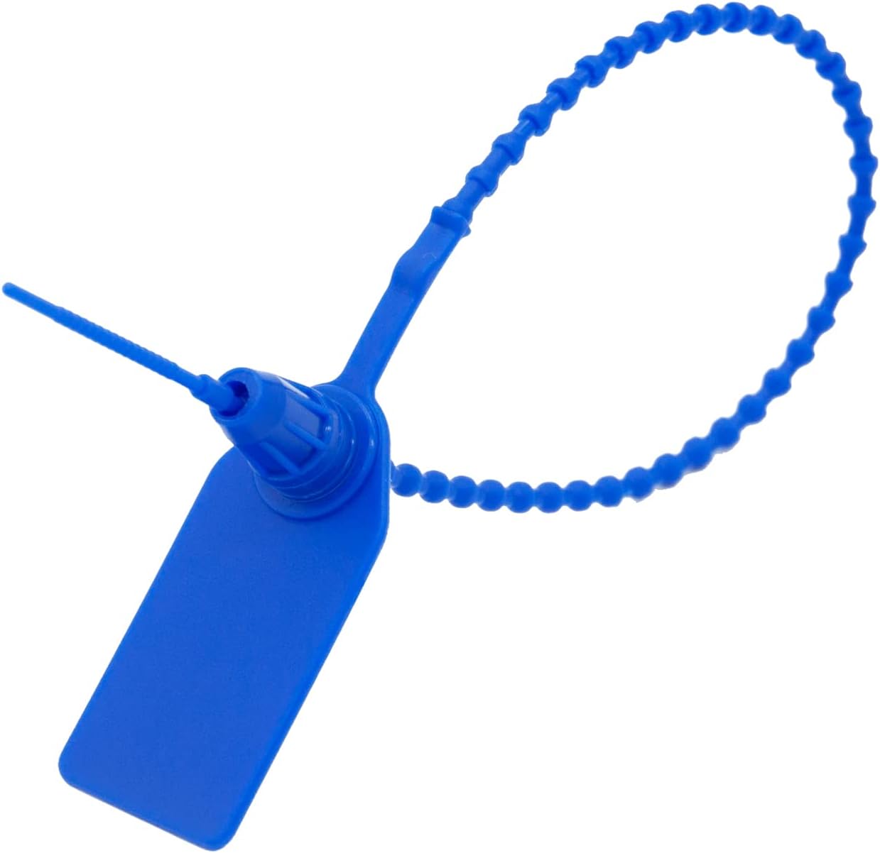 AOMGD 100 Pcs Fire Extinguisher Tags,Security Retail Anti-Theft Self-Locking Shoe Tag,Anti-Tamper Disposable Plastic Seals 250mm Length (Blue )