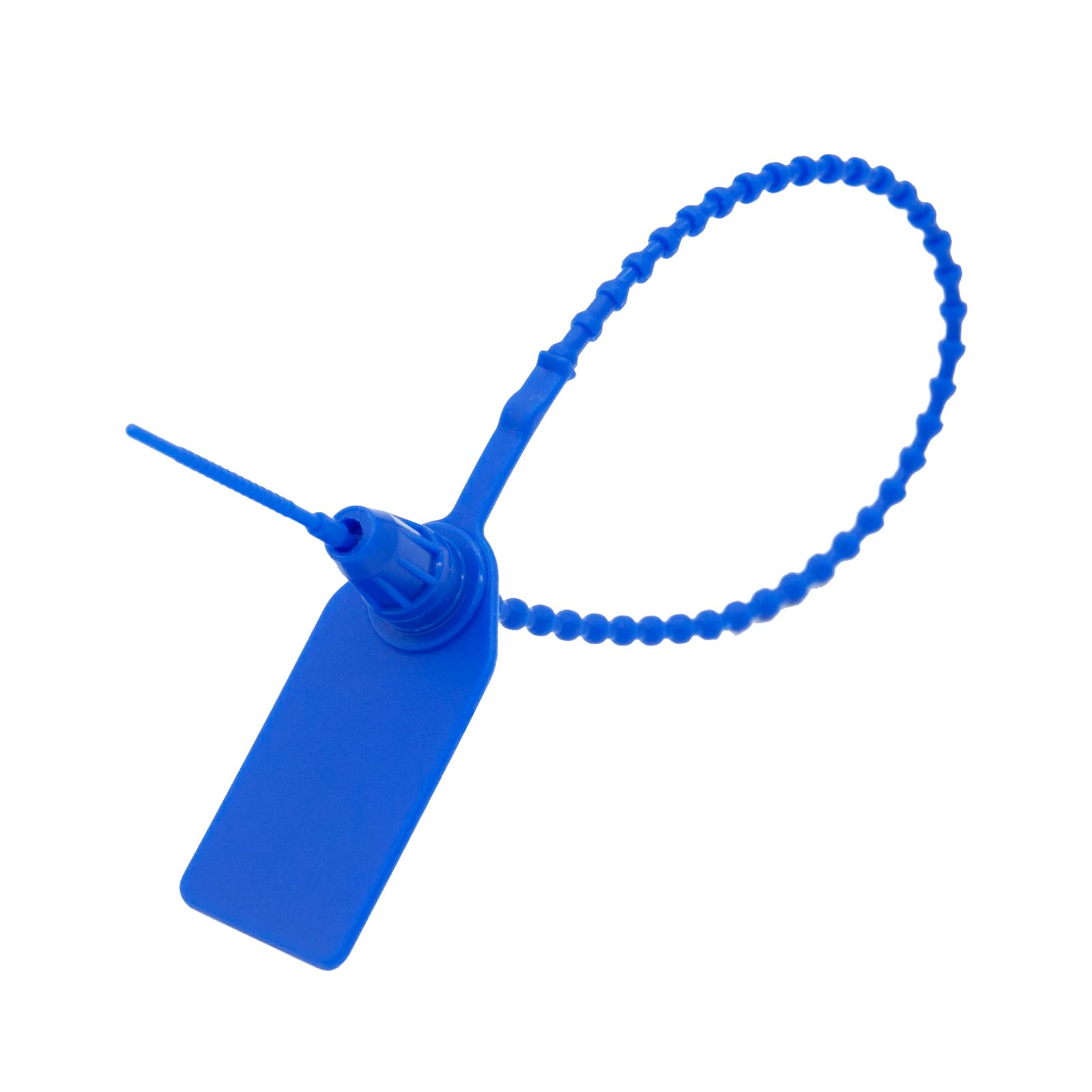 AOMGD 100 Pcs Fire Extinguisher Tags,Security Retail Anti-Theft Self-Locking Shoe Tag,Anti-Tamper Disposable Plastic Seals 250mm Length (Blue )