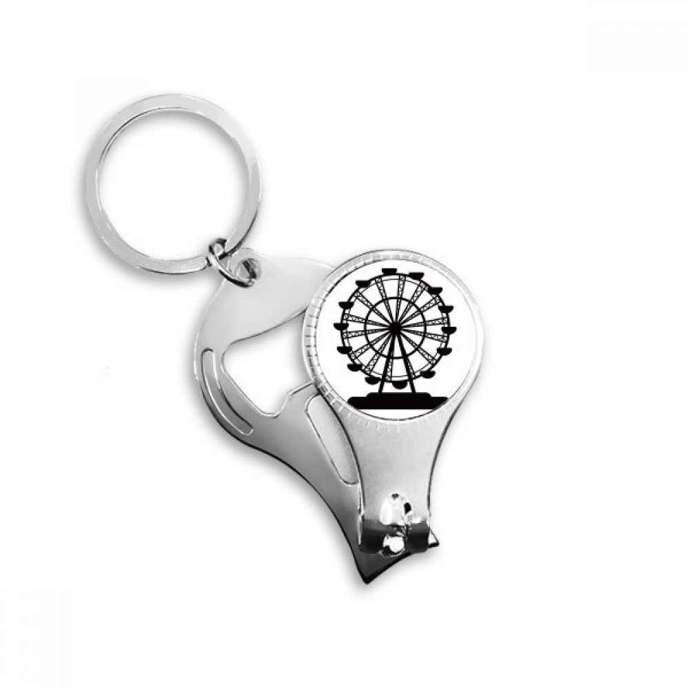 Pince à ongles noire multifonction grande roue qui ouvre les bouteilles