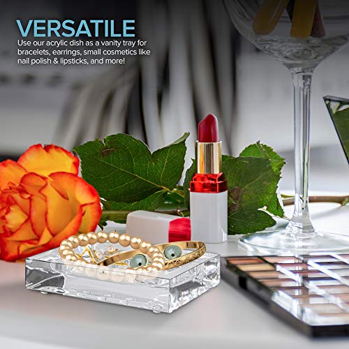 Modern Innovations 4003 Acrylic Soap Dish - Shatterproof Clear Plastic Soap Dish – Crystal Clear Soap Dish For Bar Soap Holder, Sponge Holder, Or Small Bathroom Tray In Showers thumb #5