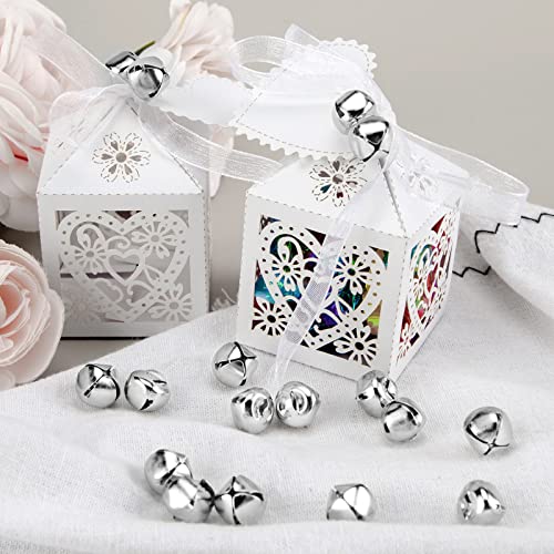 Mcpinky Jingle Bells, 170Pcs Metal Craft Bells Bulk Diy Bells For Christmas Festival Decoration Home Decoration, 0.5 Inch, Silver #TOP3
