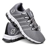 QueroShoes Tênis Masculino para Academia e Caminhada Confortável - Cinza/41