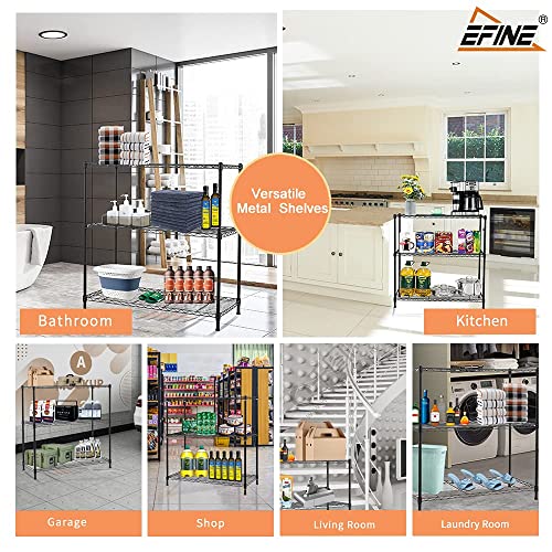Catalina Creations Efine 3-Shelf Shelving Unit With 3-Shelf Liners, Adjustable Rack, Steel Wire Shelves, Shelving Units And Storage For Kitchen And Garage (36W X 16D X 36H) #TOP5