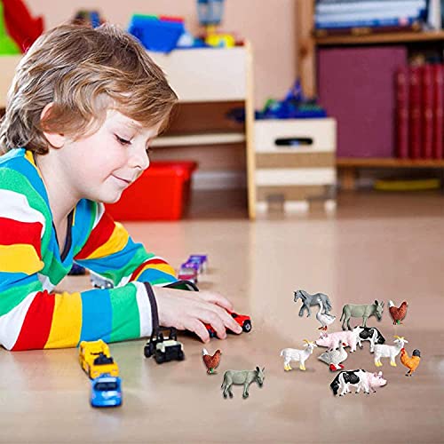 12 Stücke Kunststoff Similation Bauernhof Tiere Figuren Modell Pädagogisches Erkenntnis Spielzeug, Figure Realistische… – Bild 7