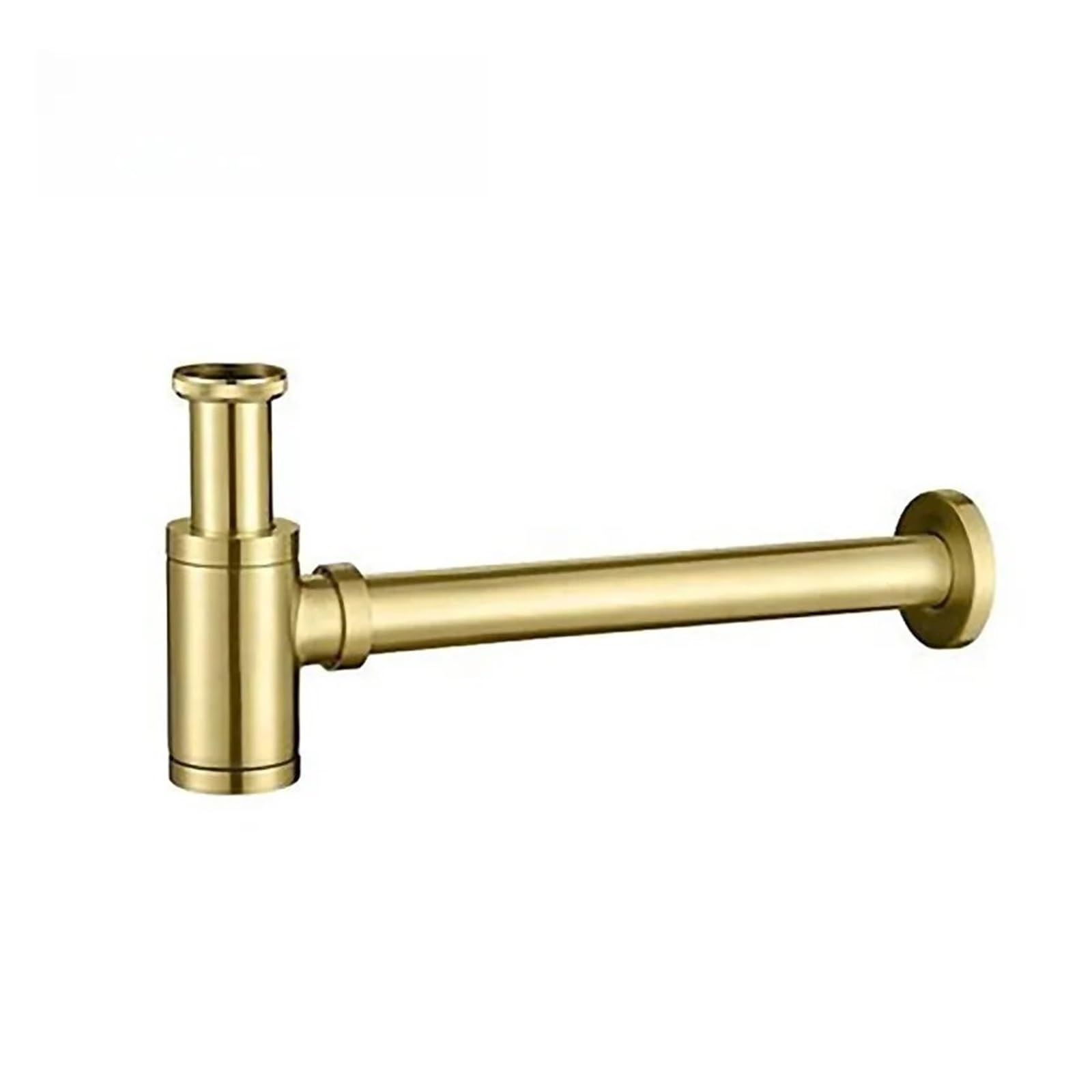 Siphon de lavabo anti-odeur en laiton gris avec bonde incluse
