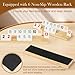 Upgraded 2-6 Players Rummy Game with 6 Wooden Racks, 160 Melamine Tiles, Drawstring Bag, Premium Portable Case, Tile Board Games for Adults & Kids Age 8+, Birthday Gifts for Women Men Dad Mom