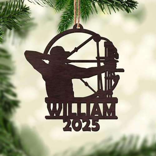 Suseaz Custom Hunting Acrylic Ornament, Personalized Hunting Christmas