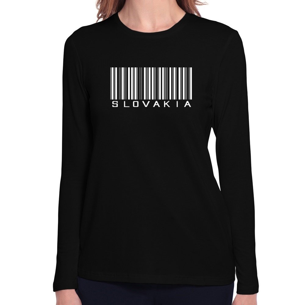 Slovakia Barcode Women Long Sleeve T-Shirt