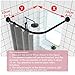 EEUK Shower Curtain Rods, Shower Rods for Bathroom Curved Tension No Drill Adjustable Corner Curtain Pole Rail Extendable L Shaped 304 Stainless Steel for Bathroom
