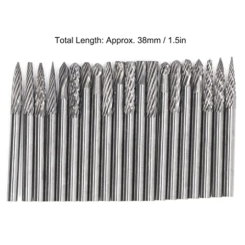 Set de 20 fresas de carburo de tungsteno con mango 1/8 pulg miniatura 6