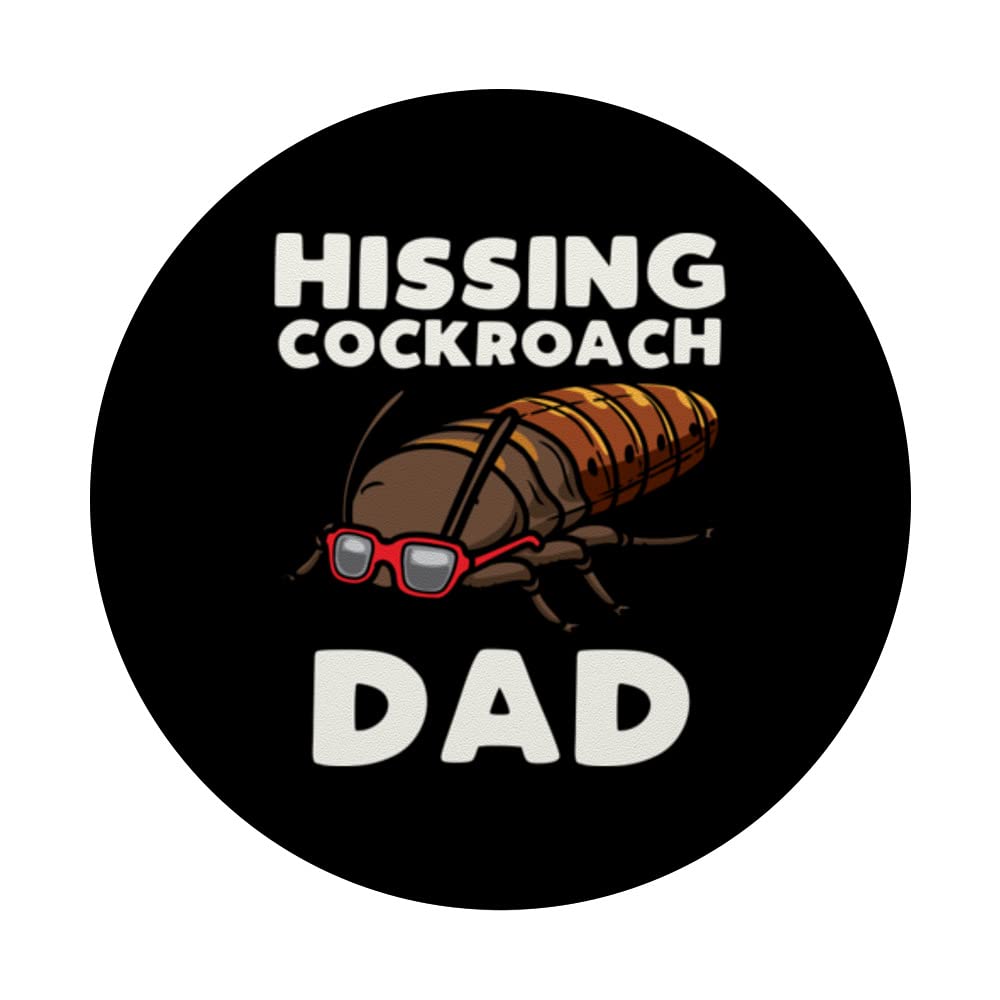 Hissing Cockroach Dad PopSockets Swappable PopGrip, Black - Image 3