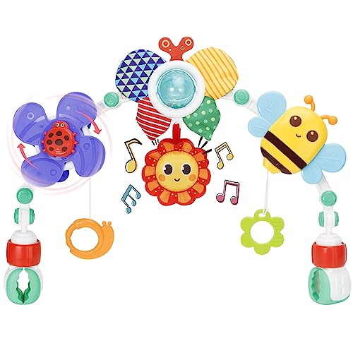 Image of Chillife Baby Toys 0-6 Months,Montessori Toys for Babies 6-12 Months,Baby Stroller Arch Toy for 0-3-6-9-12 to 18 M+ Birthday Gifts