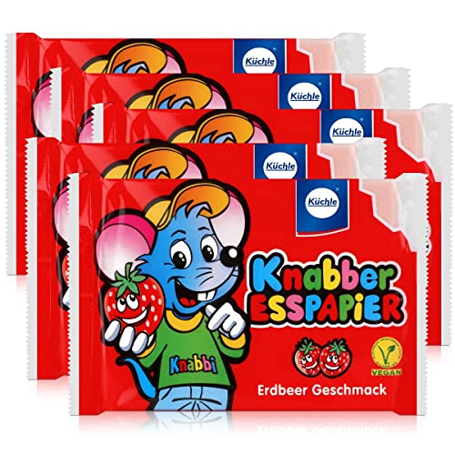Küchle Knabber Esspapier rot Erdbeer Geschmack 25g Essoblaten (5er Pack) Cover