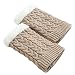 ZYYXB Hiver Chaud Femmes Jambières en Tricot Crochet Femmes Filles Genou Jambières Hautes Court Confortable Crochet Botte Poignets en Tricot Chaussettes Cheville Genou,Beige