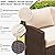 AECOJOY Outdoor Patio Furniture Set with Waterproof Cover, 7 Pieces Clearance Sectional Rattan Dining Table&Chairs, All Weather Wicker Conversation Sofa Couch, Khaki Cushions&Brown Rattan