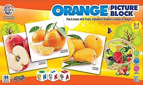 Toy Mall Orange Blocks for Kids to Enhance Their Knowledge About Different Vehicles and Educational English Blocks to Improve Vocabulary