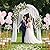 LDAILY Moccha Garden Arch Arbor Trellis, 7.2Ft Outdoor Steel Arbor with Stakes, Metal Archway for Climbing Plants, Wide Sturdy Durable Garden Arch for Lawn, Party, Ceremony Wedding Decoration, Black