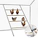 Chicken Roosting Perch - Heavy Duty 4-Tier Metal & Wood Chicken Roost Bars, Large Cock Coop Accessory - Easy Install (55