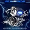 2PC Motorcycle LED Auxiliary Lights Blue/White/Amber Strobe with Switch Wire Offroad Work Lights for Harley Davidson Honda Kawasaki Suzuki Yamaha ATV UTV GMC Savana Jeep Car Trucke Forklifts Boat