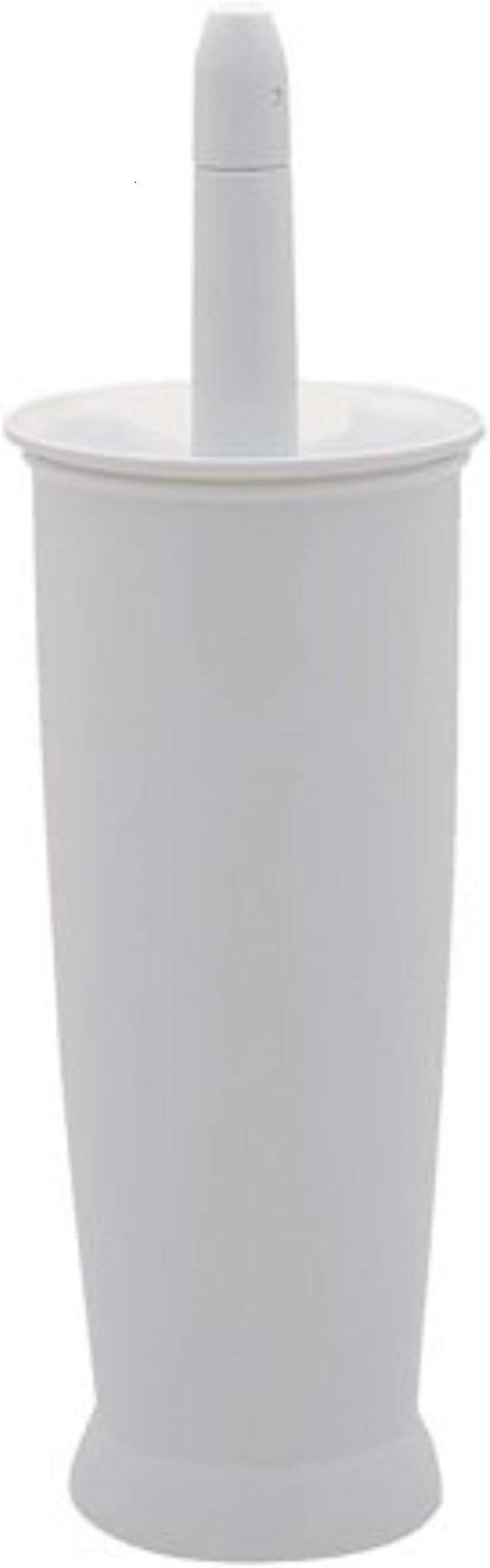 Addis Closed Toilet Brush Set, Plastic, White, 12.5 x 12.5 x 39 cm, 510284